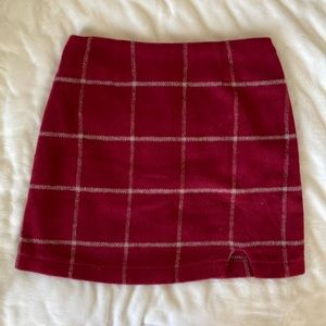 Plaid mini skirt
